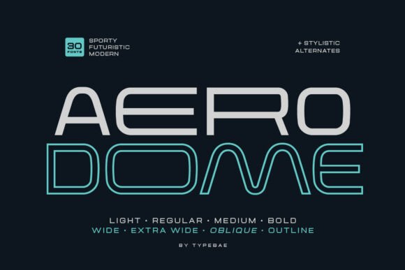 Aerodome Regular: A Bold Sans Serif for Scroll-Stopping Marketing
