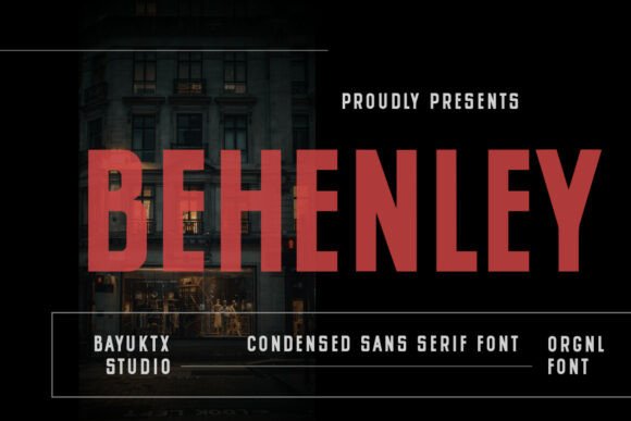 Behenley: A Confident Condensed Sans Serif for Real Branding Work
