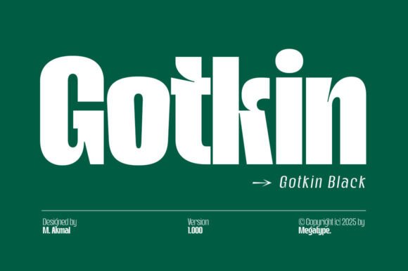 Gotkin Black: A Bold, Warm Sans Serif Font for Crafters