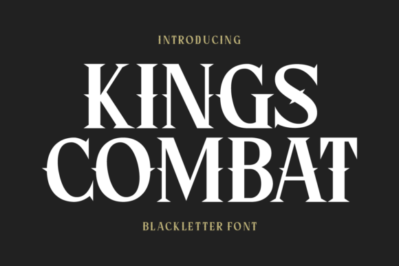 Kings Combat: A Bold Blackletter Font for Impactful Branding