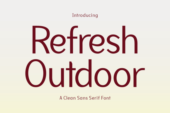 Refresh Outdoor: A Clean Sans Serif Font for Makers
