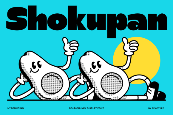 Shokupan: A Bold Chunky Display Font for Joyful Branding