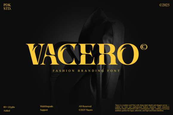 Vacero: A Luxurious Serif Typeface for Digital Branding